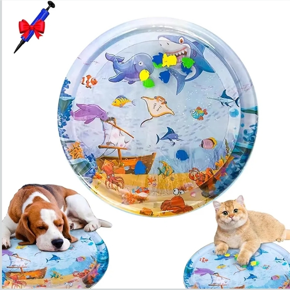 Inflatable Ocean-Themed Pet Mat